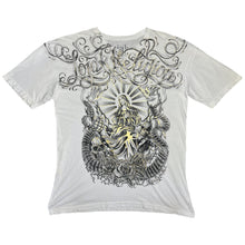 Load image into Gallery viewer, Lojak Religion Y2K Gothic  Virgin Mary Grunge Tattoo Style White Top, Size 2XL
