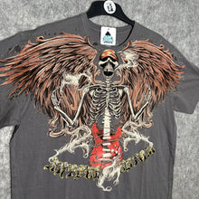 Load image into Gallery viewer, Artful Custom Skeleton Grey Angel Wing Gothic Grunge Top, Size XL
