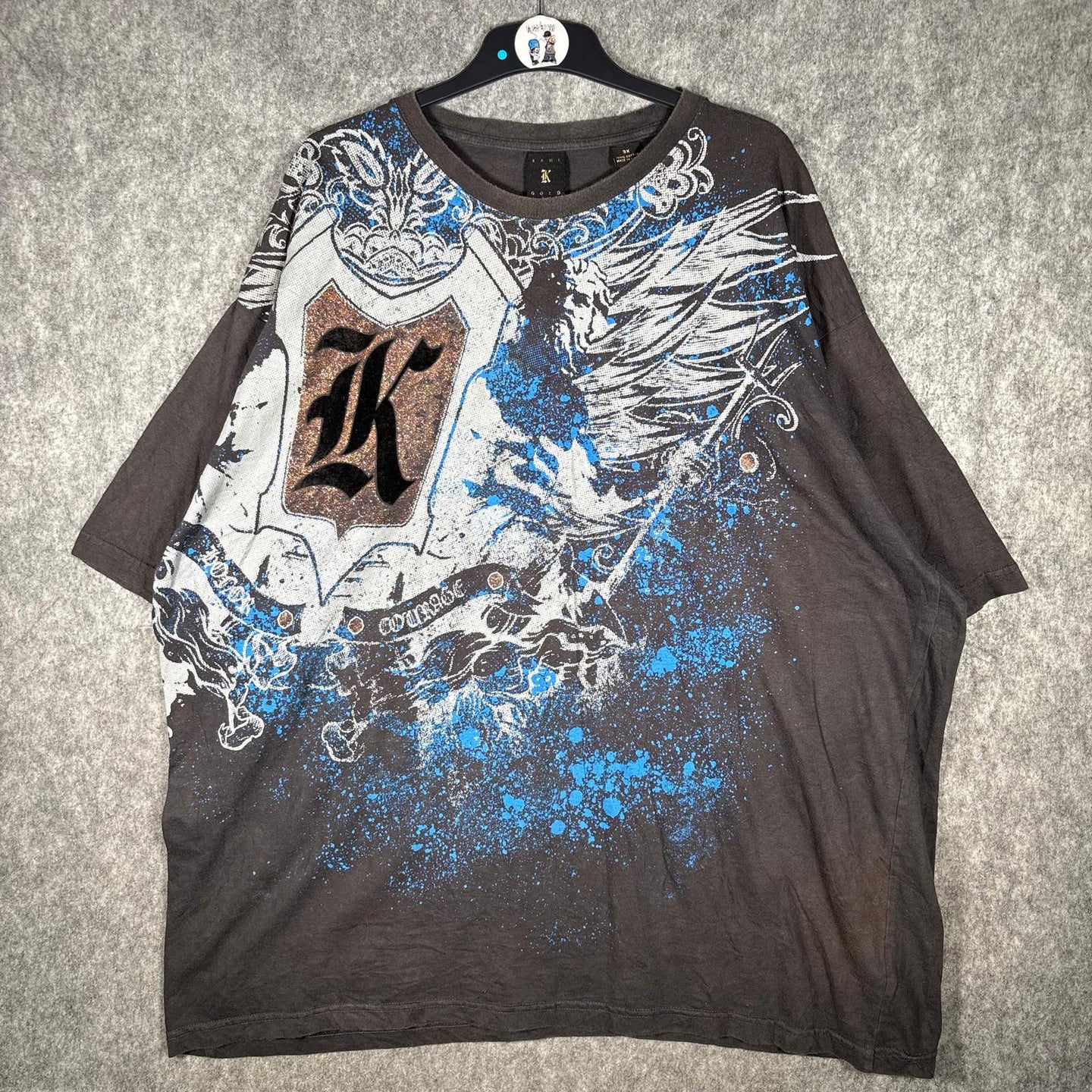 Karl Kani Gold 2000s Oversized Shield Graphic T-Shirt – Size 3XL – Vintage