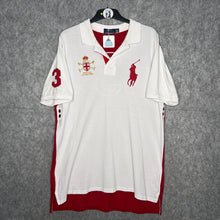 Load image into Gallery viewer, Ralph Lauren White Red Chief Keef Y2K Street Polo Top, Size 3XL
