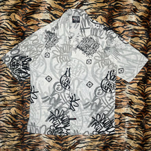 Load image into Gallery viewer, Southpole Y2K Graffiti Hiphop Grey Streetwear 2000s Button Shirt, Size M
