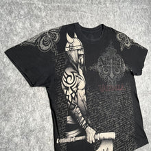 Load image into Gallery viewer, Xzavier Valhalla Gothic Grunge Warrior Y2K Black Tribal Top, Size M
