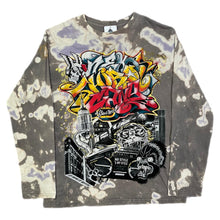 Load image into Gallery viewer, Shiroi Neko Y2K Tattoo Graffiti 2000s Brown Multi Long Sleeved Top, Size XL
