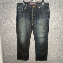 Load image into Gallery viewer, Christian Audigier Sacred Heart Panther Tattoo Style Y2K Grunge Straight JeansXL
