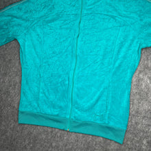 Load image into Gallery viewer, Juicy Couture Turquoise Blue Velour Y2K 2000s Hoodie, Size Large
