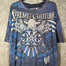 Load image into Gallery viewer, Xtreme Couture Eagle Star Graphic Blue Vintage 3XL Biker Tee
