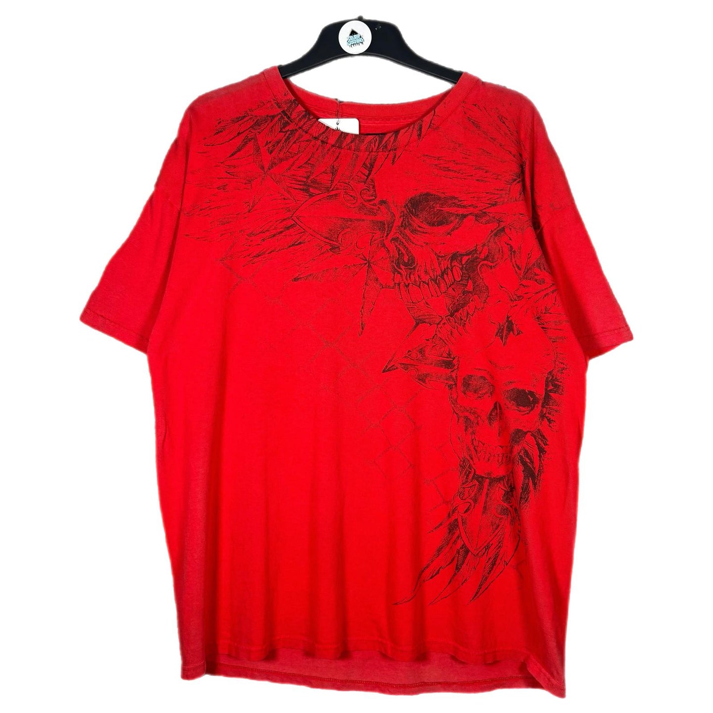 MMA Elite Red Skull Graphic T-Shirt 00s Style | Size XL