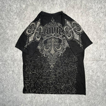 Load image into Gallery viewer, Xzavier Valhalla Gothic Grunge Warrior Y2K Black Tribal Top, Size M
