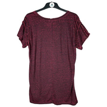 Load image into Gallery viewer, Y2K Maurices Burgundy Wing Graphic Tee Distressed Detail Women’s Size XL
