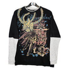 Load image into Gallery viewer, Gothic Mcbling Black Multi Long Sleeved Layered Top, Size M
