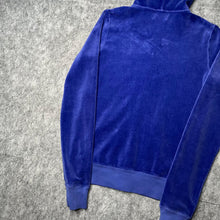 Load image into Gallery viewer, Juicy Couture Blue Velour Y2K Mcbling 2000s Hoodie, Size Small
