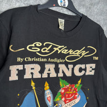 Load image into Gallery viewer, Ed Hardy France Mutli Y2K Grunge Skull Tattoo Style Top, Size Large
