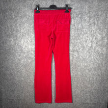 Load image into Gallery viewer, Juicy Couture Red Velour Joggers Petite Small Y2K Low Rise Tracksuit Pants

