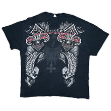 Load image into Gallery viewer, Salvation Black Red Gothic 2000s Fleur De Lis Grunge Top, Size XL
