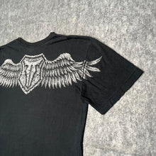 Load image into Gallery viewer, Throwdown x Affliction Eagle Wing Black Gothic Grunge Rare Top, Size XL
