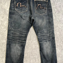 Load image into Gallery viewer, Evisu Check Gingham Plaid Brown Dark Blue Rare Y2K Jeans, Waist 32
