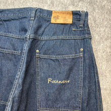 Load image into Gallery viewer, Rocawear 2000s Dark Wash Embroidered Logo Carpenter Jeans, Waist 36
