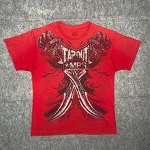 Load image into Gallery viewer, Tapout Red Y2K Gothic Grunge Cyber Tribal 2000s Top, Size XL
