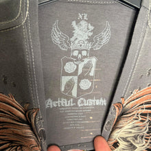 Load image into Gallery viewer, Artful Custom Skeleton Grey Angel Wing Gothic Grunge Top, Size XL
