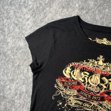 Load image into Gallery viewer, Ecko Red Mcbling Gold Black Y2K Gothic 2000s Top, Size M-XL
