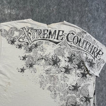 Load image into Gallery viewer, Xtreme Couture Off White Gothic Grunge Star Y2K Top, Size XL
