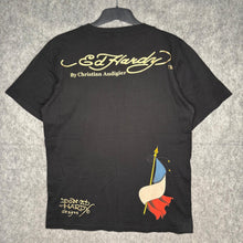 Load image into Gallery viewer, Ed Hardy France Mutli Y2K Grunge Skull Tattoo Style Top, Size Large

