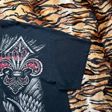 Load image into Gallery viewer, Salvation Black Red Gothic 2000s Fleur De Lis Grunge Top, Size XL
