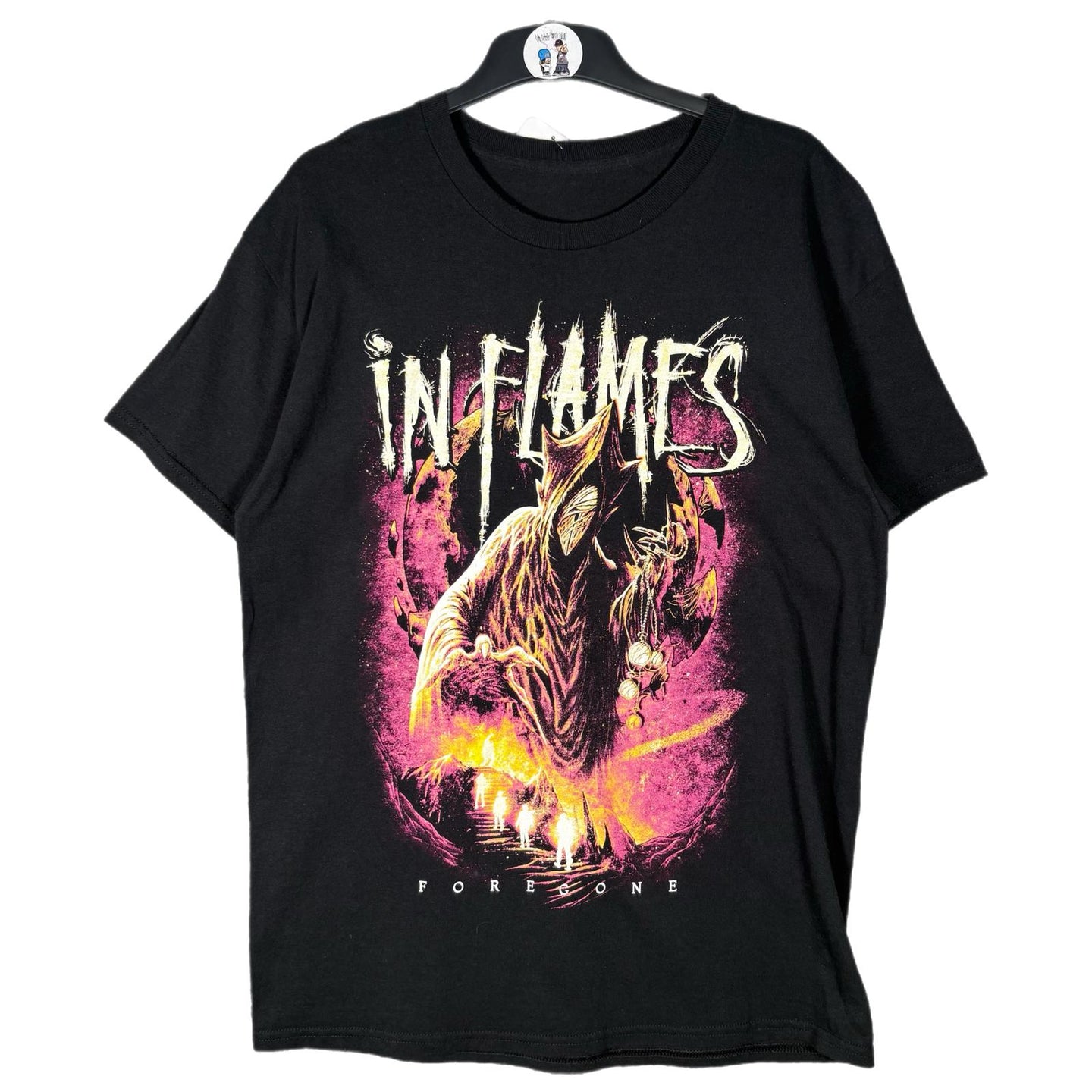 In Flames Foregone Tour Tee Reaper Graphic Black Metal Band Shirt L