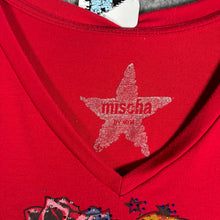 Load image into Gallery viewer, Mishcha MXM Red Graphic Angel Heart Wings Tee Oversized Fit
