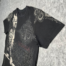 Load image into Gallery viewer, Xzavier Valhalla Gothic Grunge Warrior Y2K Black Tribal Top, Size M
