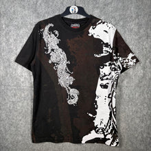 Load image into Gallery viewer, Mecca Vintage Fit Graphic Tee Brown Black Pattern T-Shirt, Size M
