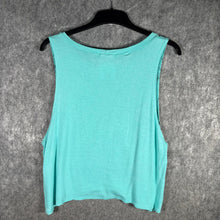 Load image into Gallery viewer, Angels &amp; Diamonds Turquoise Winged Cross Graphic Tank Top, Size: XL
