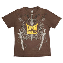 Load image into Gallery viewer, Tapout Y2K Brown Gothic Grunge 2000s Top, Size Large
