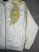 Load image into Gallery viewer, Coogi Y2K 2000s White Gold Vintage Embroidered Track Jacket, Size XL
