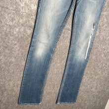 Load image into Gallery viewer, True Religion Light Wash Heavily Distressed Leg Y2K Skinny Jeans, Waist 27

