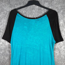 Load image into Gallery viewer, Liberty Wear Turquoise Cross Graphic Angel Wings Top Tee XL Y2K Aesthetic
