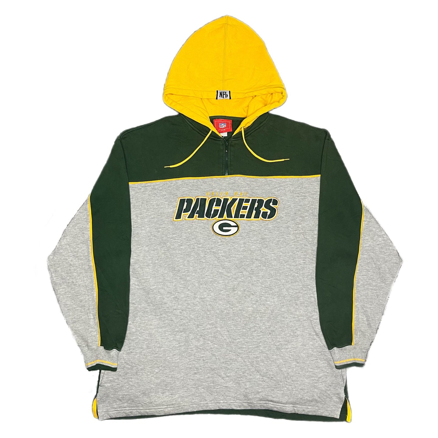 NFL Green Bay Packers Football White Green Sports Hoodie, Size XL