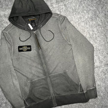 Load image into Gallery viewer, Harley Davidson Eagle Grey Y2K Biker 2000s Hoodie, Size Large
