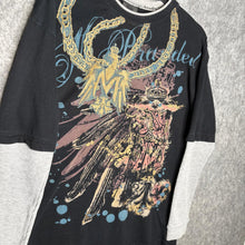 Load image into Gallery viewer, Gothic Mcbling Black Multi Long Sleeved Layered Top, Size M
