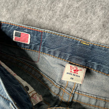 Load image into Gallery viewer, True Religion Y2K Embroidered Logo Distressed leg &amp; Knee Ricky Jeans,Waist 28
