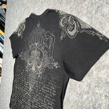 Load image into Gallery viewer, Xzavier Valhalla Gothic Grunge Warrior Y2K Black Tribal Top, Size M
