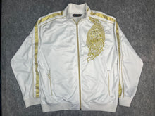 Load image into Gallery viewer, Coogi Y2K 2000s White Gold Vintage Embroidered Track Jacket, Size XL
