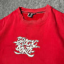 Load image into Gallery viewer, Shock Down Graffiti Hiphop Streetwear Red Y2K 2000s Streetwear, Size Large
