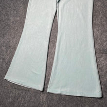 Load image into Gallery viewer, Juicy Couture Mint Y2K Flared Velour Mcbling Rhinestone Joggers, Size M
