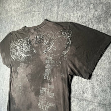 Load image into Gallery viewer, Third Rail Fleur De Lis Goth Tribal Y2K Grunge Grey Brown Vintage Top, Size 2XL
