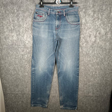 Load image into Gallery viewer, FUBU Blue Baggy Jeans Embroidered Logo Y2K Hip Hop Denim (W30 L32)
