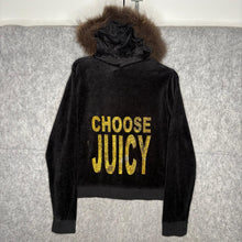 Load image into Gallery viewer, Juicy Couture Y2K Faux Fur Brown Velour Mcbling Choose Juicy Hoodie, Size XL
