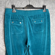 Load image into Gallery viewer, Juicy Couture Blue Y2K Diamante Crown Tracksuit Bottoms, Waist
