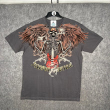 Load image into Gallery viewer, Artful Custom Skeleton Grey Angel Wing Gothic Grunge Top, Size XL
