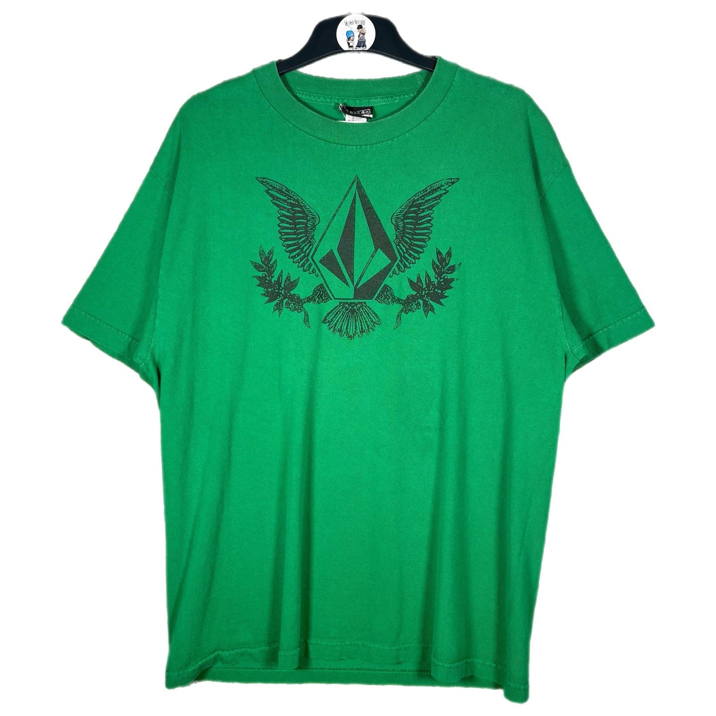 Volcom Graphic Eagle Logo Green T-Shirt Streetwear Tee L